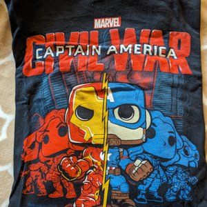 Funko style Captain America Civil War tee
